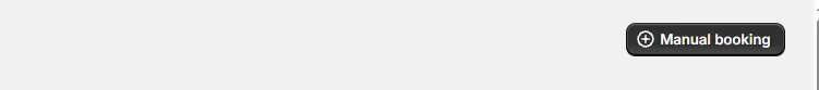 The Bookings page top right showing the dark Manual booking button, rows not visible